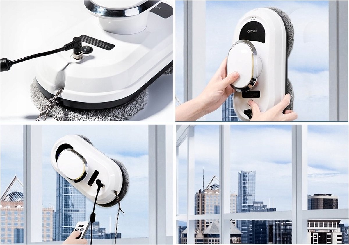 Robot Lave Vitres - Avec Télécommande - Lave Vitres Magnétique - Lave Vitres  - Essuie