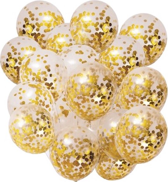 Gouden Glitter Ballonnen - Gender Reveal Versiering - Gender Reveal Ballonnen Pakket - Babyshower Ballonnen - Ballonnen Decoratie Feestpakket - Zwangerschapsaankondiging - 10 Ballonnen