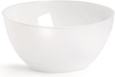 2x Grote saladeschalen/kommen transparant - 25 cm - Sla/salade serveren - Schalen/kommen van kunststof - Keukenbenodigdheden