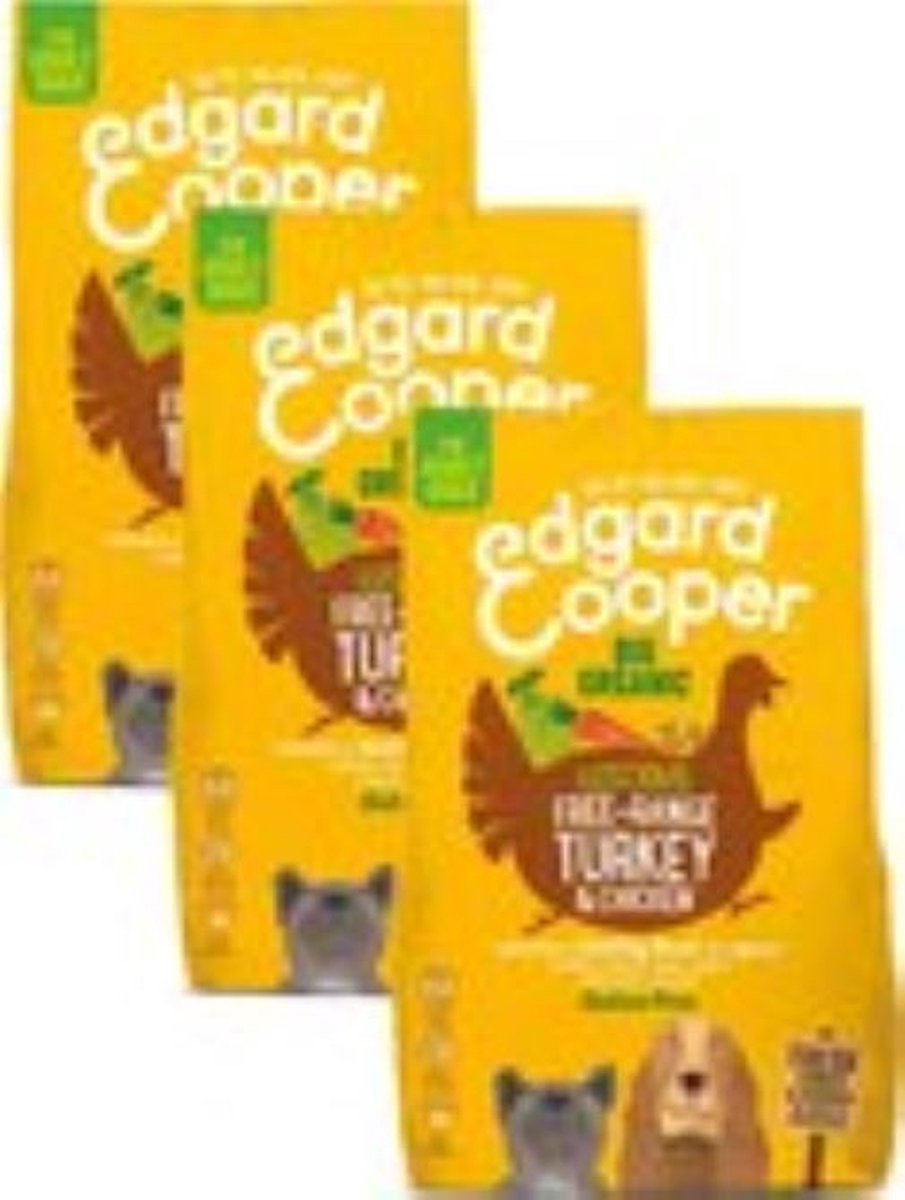 3x Edgard & Cooper BIO Kalkoen & Kip – Hondenvoer – 700g 3x Edgard & Cooper BIO Kalkoen & Kip – Hondenvoer – 700g