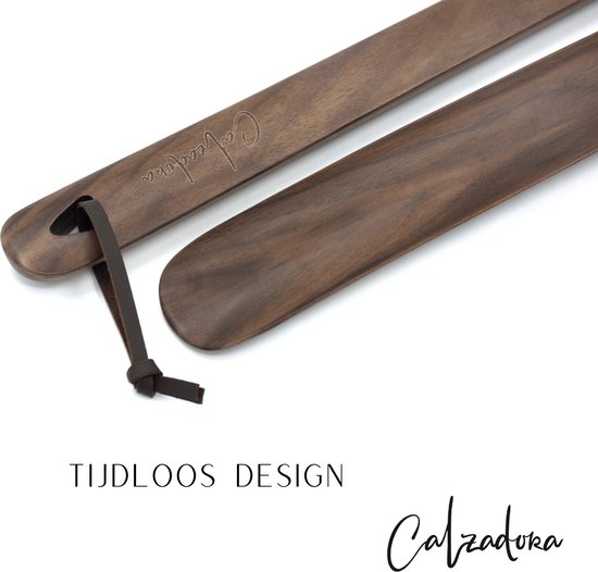 Chausse-pied Calzadora® | 28cm de long | Tire-chaussures en bois de noyer | Durable, solide et beau