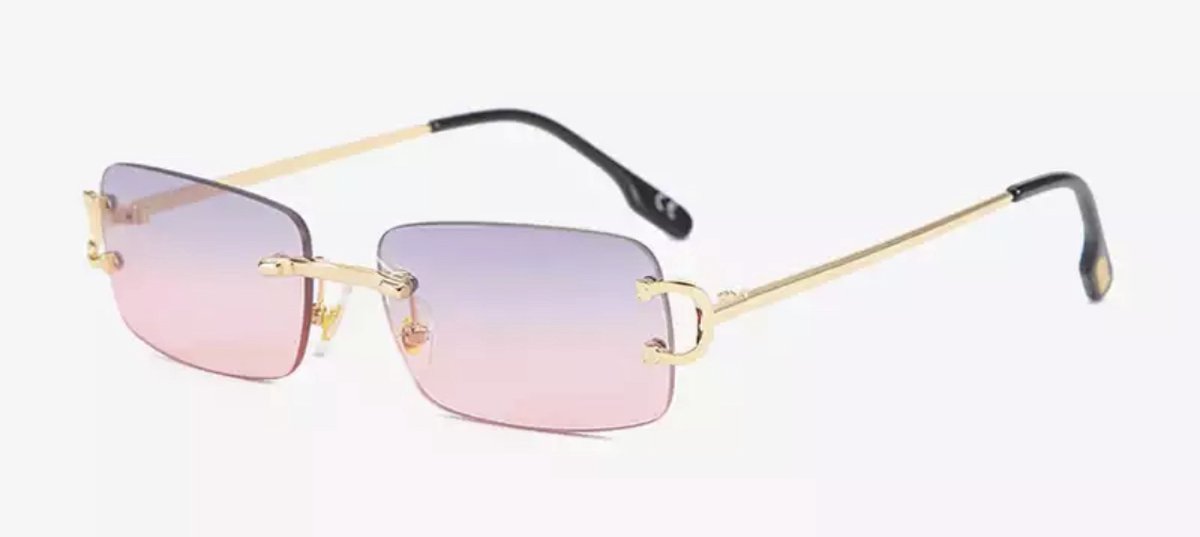Heren zonnebrillen - Gold Purple Pink - Dames zonnebrillen - Sunglasses - Luxe design - U400 protection - HD