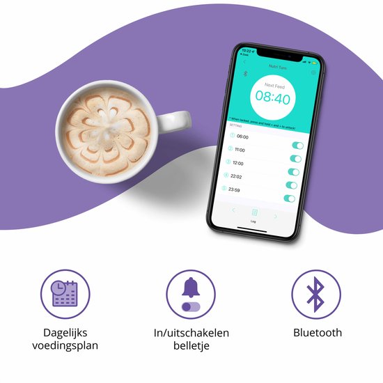 Pettadore Nutri Turn - Automatische Voerbak Kat/Hond - Voerautomaat Kat - Smart met App - Nat en Droogvoer - Pettadore