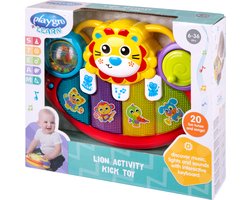 Playgro Activiteitenpaneel Leeuw - Trappelkussen - Acvititeitenspeeltje - Pianomat Interactief baby speelgoed - trappelmat baby - Educatief speelgoed - Babypiano - Speelgoed Baby Eenvoudig bevestigen - met muziek en geluid