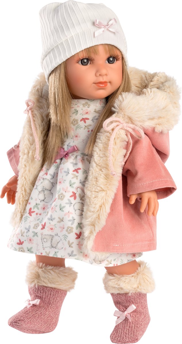 Llorens Babypop Elena - 35 cm met hoed, sokken, jurk en vest - 3+ jaar van Llorens — afbeelding 2