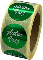 Glutenvrij allergenen sticker op rol - 250 Stuks - 25mm - voedseletiket - HACCP