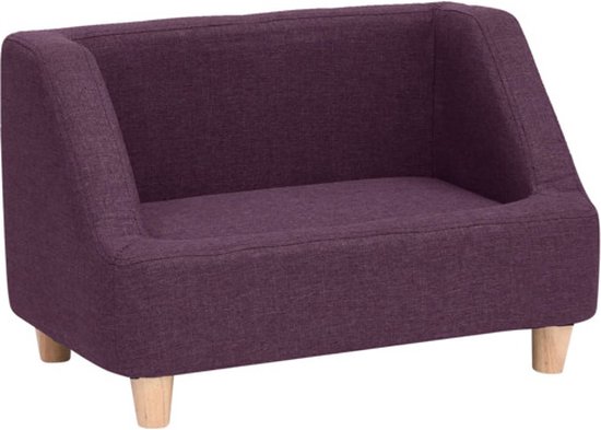 vidaXL Hondenbank 60x37x39 cm linnen bordeauxrood