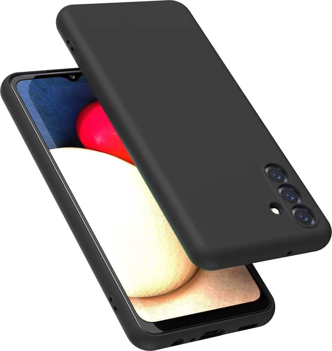HB Hoesje Geschikt voor Samsung Galaxy A04S en M13 - Zwart - Siliconen Back Cover