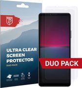 Rosso Screen Protector Ultra Clear Duo Pack Geschikt voor Sony Xperia 10 IV | TPU Folie | Case Friendly | 2 Stuks