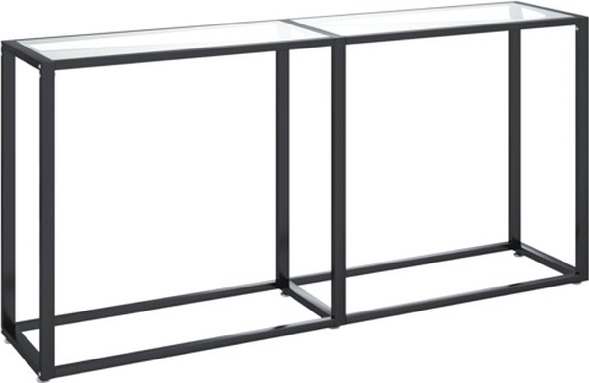 vidaXL Wandtafel - 160x35x75,5 - cm - gehard - glas - transparant Doorzichtig