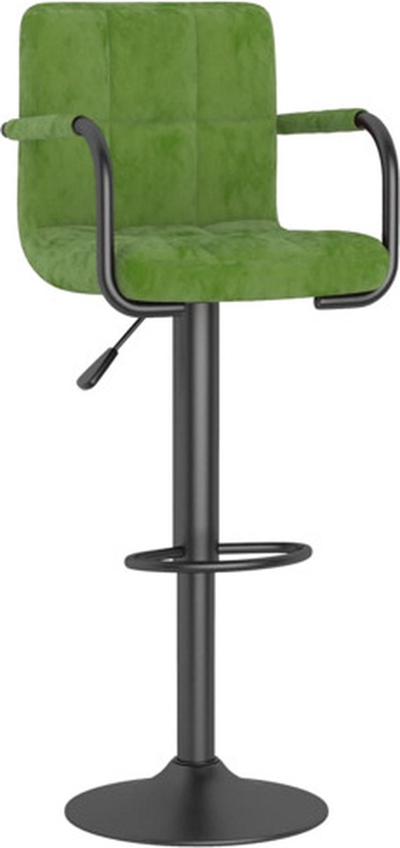 vidaXL - Barkruk - fluweel - lichtgroen