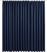 vidaXL - Gordijn - verduisterend - met - haken - 290x245 - cm - blauw