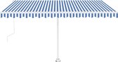 vidaXL Auvent autoportant automatique 400 x 350 cm Bleu et blanc