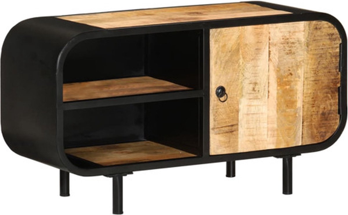 vidaXL - Tv-meubel - 90x30x48 - cm - ruw - mangohout