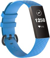 Siliconen bandje - lichtblauw, geschikt voor Fitbit Charge 3 & Charge 4 - maat S/M