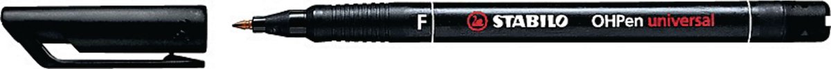 Viltstift STABILO OHpen permanent 842/46 rond 0.7mm zwart | 10 stuks