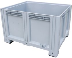 Alpac Palletbox - Opbergbak groot - 1200 x 1000 x 760 mm - 610 L - Grijs