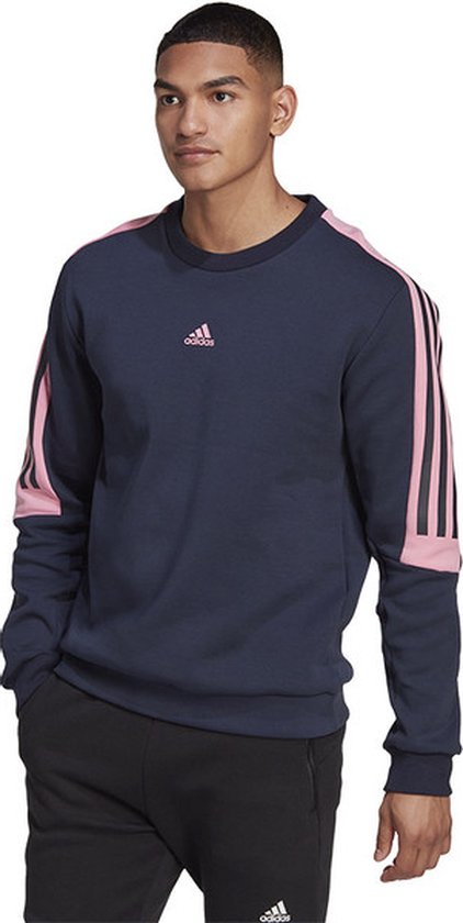 adidas Future Icons 3 Stripes Crew Sporttruien Black Pink Mannen bol