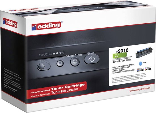 Edding edding 2016 Tonercassette vervangt HP 304A, CC531A Cyaan 2800 bladzijden Compatibel Toner