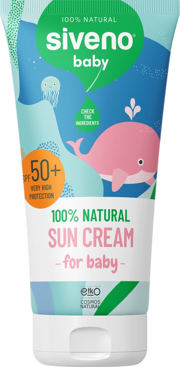 SIVENO - Organic en Natuurlijke Zonnebrandcreme - SPF 50 - baby kind en volwassenen