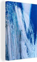 Une peinture d'une toile d'éruption bleue 20x30 cm - petit - Tirage photo sur toile (Décoration murale salon / chambre)