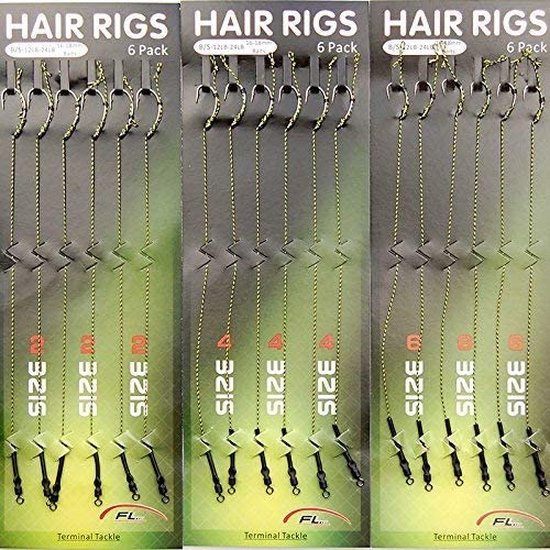 Karper onderlijnen  Terminal tackle Hair rigs maat 4 karper onderlijnen