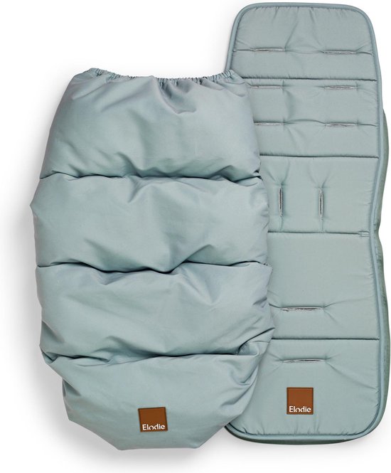 Elodie 2-in-1 voetenzak en inlegkussen - Voetenzak buggy - Voetenzak -Voetenzak universeel - Pebble Green van Elodie — afbeelding 4