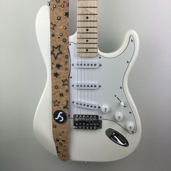 Rock 'n Soul PS5 Cork Natural -Sangle de guitare - Avec impression ou naam unique et personnel