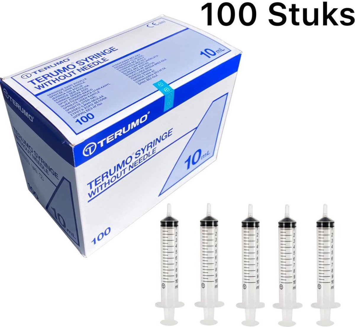 Goedkoopste Terumo - Spuit Zonder Naald - Doseerspuit - Maat aanduiding - Spuiten - Injectie Spuit - 10 ml - 100 Stuks - Mega Voordeelverpakking