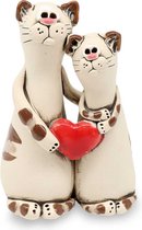 MadDeco - ludiek - beeld - kat - verliefd stel katten - handgemaakt in Oekraine - keramiek