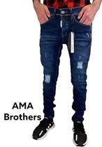 Slim fit Jeans Stretch Heren met Gaten