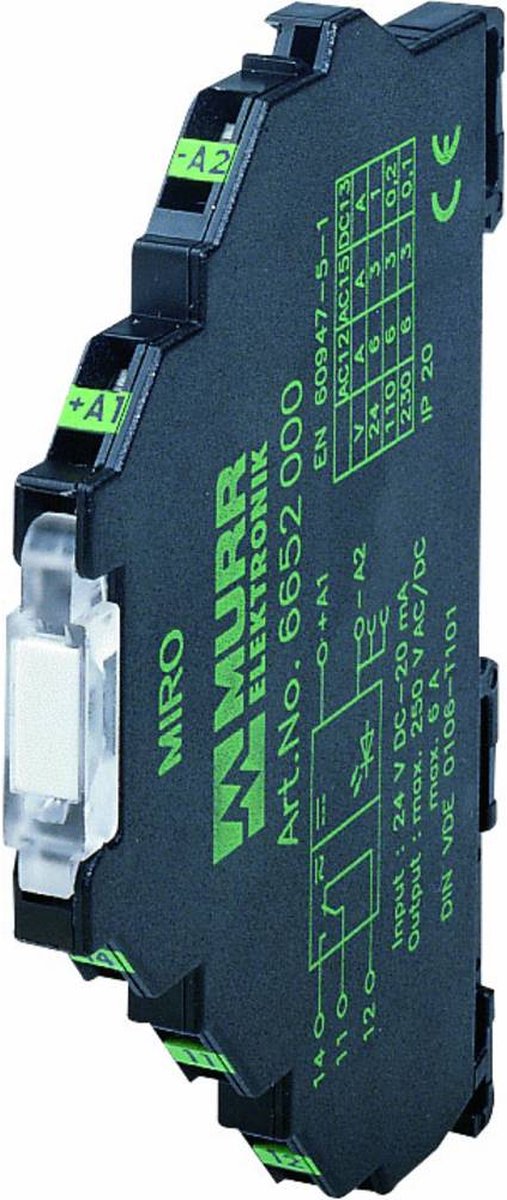 Murr Elektronik 6652040 Industrieel relais Nominale spanning: 230 V DC/AC Schakelstroom (max.): 6 A 1x wisselcontact 1