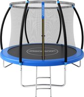 Trampoline Monzana Ø 244 cm certifié GS avec filet de sécurité Ladder enfant