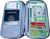 Reis Etui - Lichtblauw - Travel Organizer - Reisportemonnee - Reis Organizer - Documenten Houder - Paspoorthouder