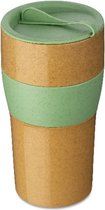 Tasse à café réutilisable avec couvercle, 0,7 L, bio, vert feuille - Koziol | Aroma à Go XL