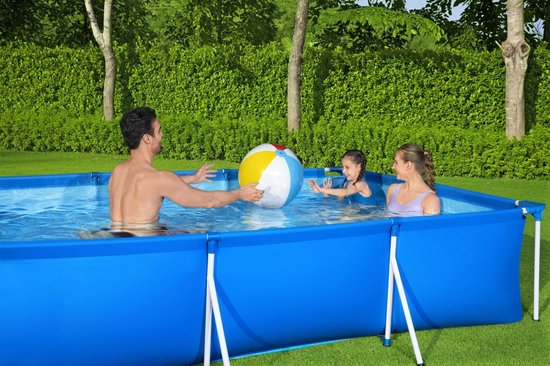 Trillen Wasserette een vergoeding Zwembad Bestway - 300X201X66cm - Opzet - Stevig frame - badje -  Opzetzwembad - ... | bol.com
