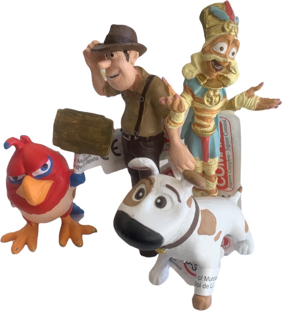 Ted, en de schat van de mummie speelset met vogel en farao 4 stuks kunststof