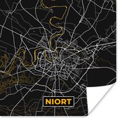 Poster Stadskaart - Niort - Frankrijk - Kaart - Plattegrond - 30x30 cm