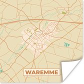 Poster Map - Plan de ville - Waremme - Carte - België - 50x50 cm