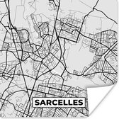 Poster Kaart - Stadskaart - Frankrijk - Sarcelles - Plattegrond - 30x30 cm