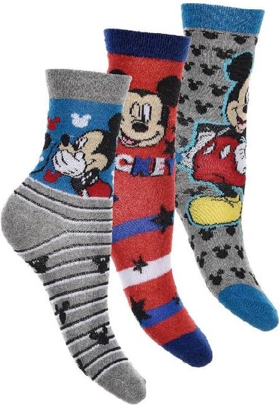 Mickey Mouse -sokken Mickey Mouse - 3 paar - jongens - maat 31/34