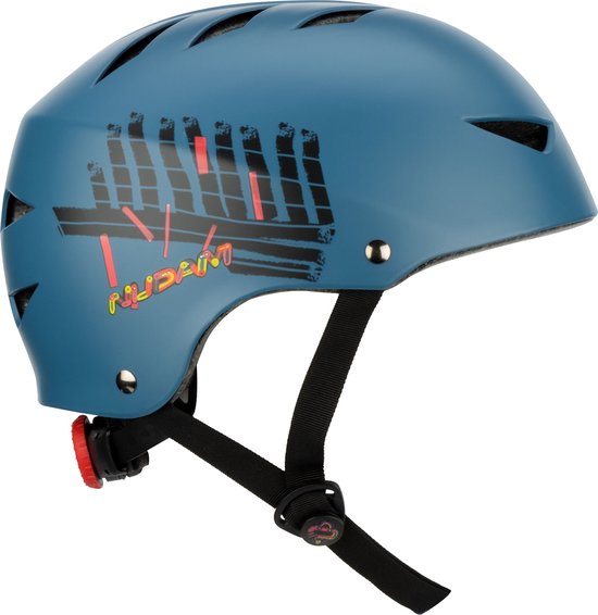 Nijdam Skate Helm - Sidewalk Sentinel - Blauw/Zwart - L - Nijdam