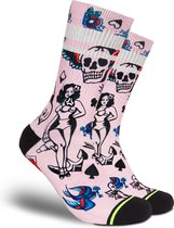 FLINCK Sportsokken - Jokers Ink - Maat 42-44 - Unisex - Heren Sokken - Dames Sokken - Naadloze sokken - Crossfit Sokken - Hardloop Sokken - Fitness Sokken - Fietssokken