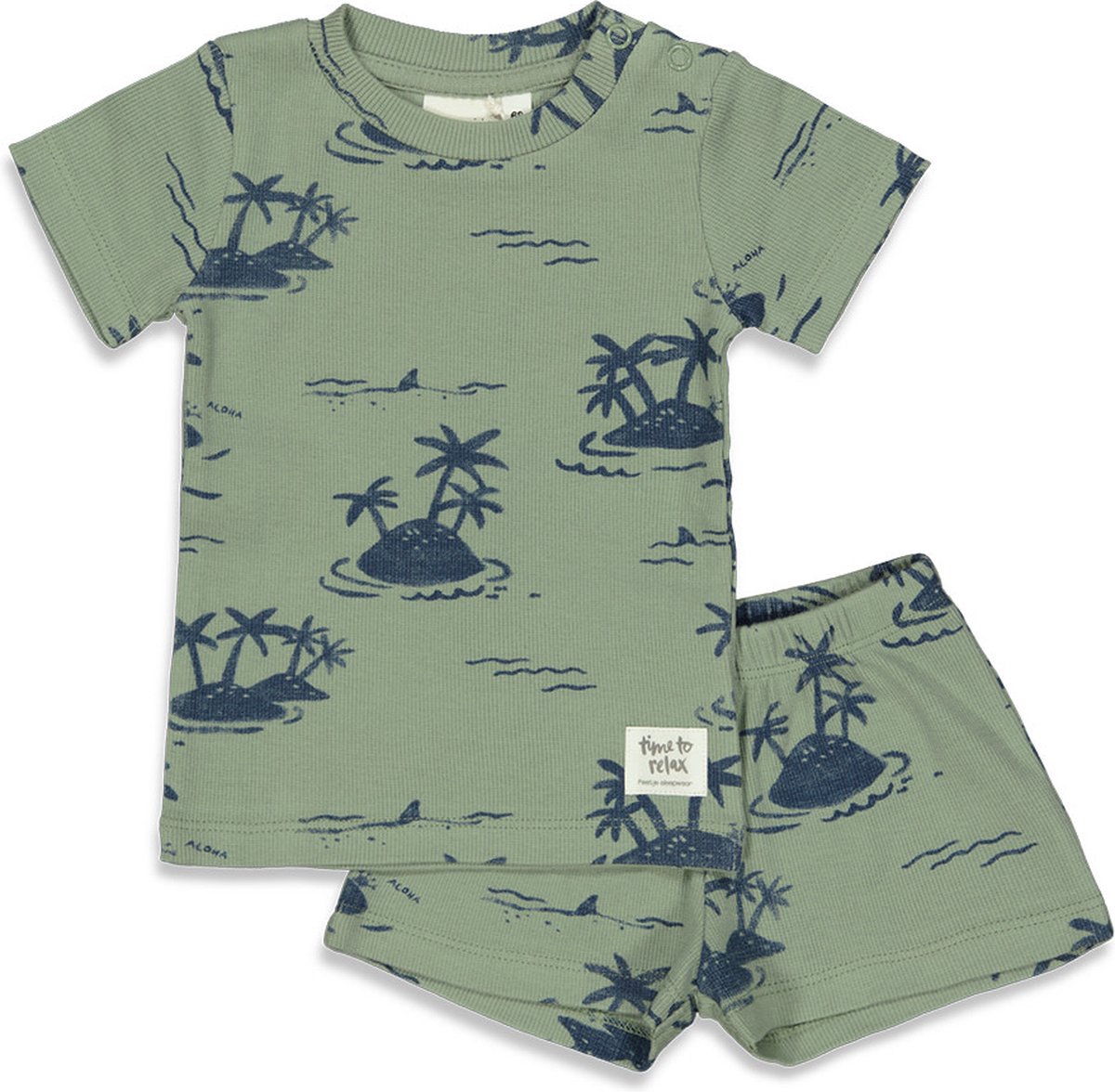 Feetje Shortama Palm Parker - Green Premium Sleepwear MT. 62