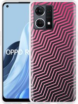 Oppo Reno7 Hoesje Wavy Pink - Designed by Cazy