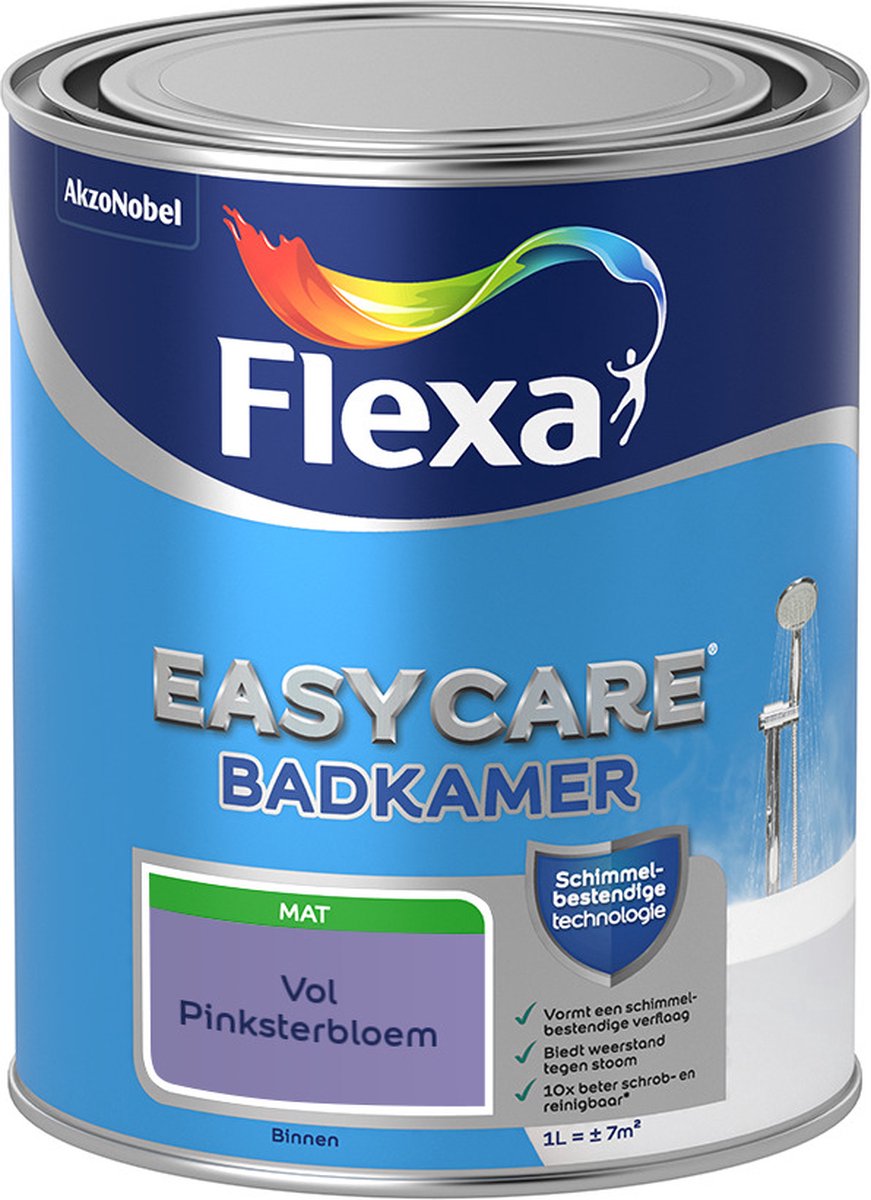 Flexa Easycare Muurverf - Badkamer - Mat - Mengkleur - Vol Pinksterbloem - 1 liter