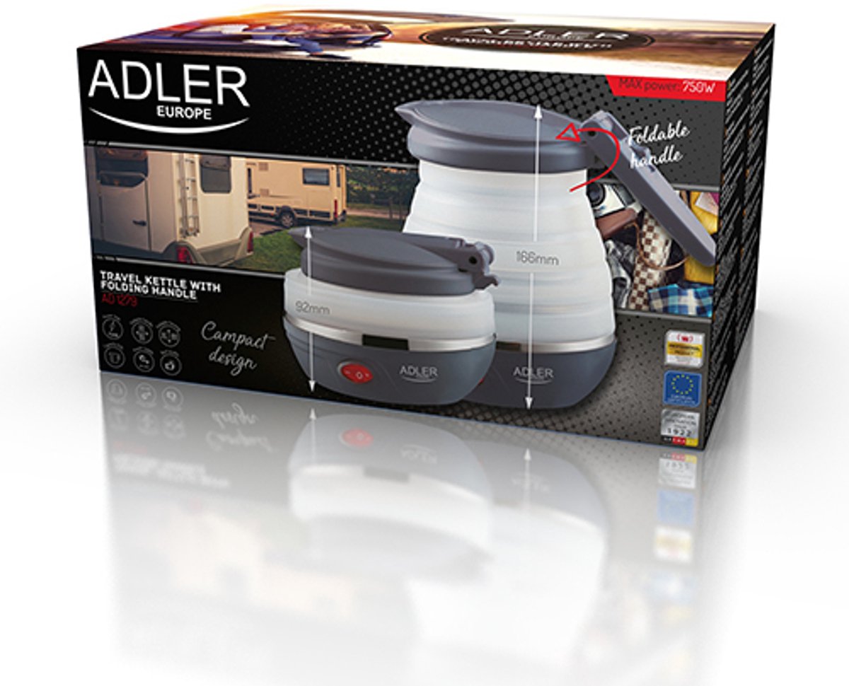 Opvouwbare AD 1279 Adler - Camping waterkoker - Wit — afbeelding 7