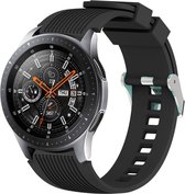 Siliconen bandje - geschikt voor Samsung Gear S3 / Galaxy Watch 3 45 mm / Galaxy Watch 46 mm - zwart