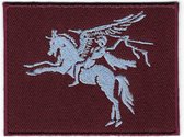 Airborne patch Pegasus rechthoek 8 cm vierkant