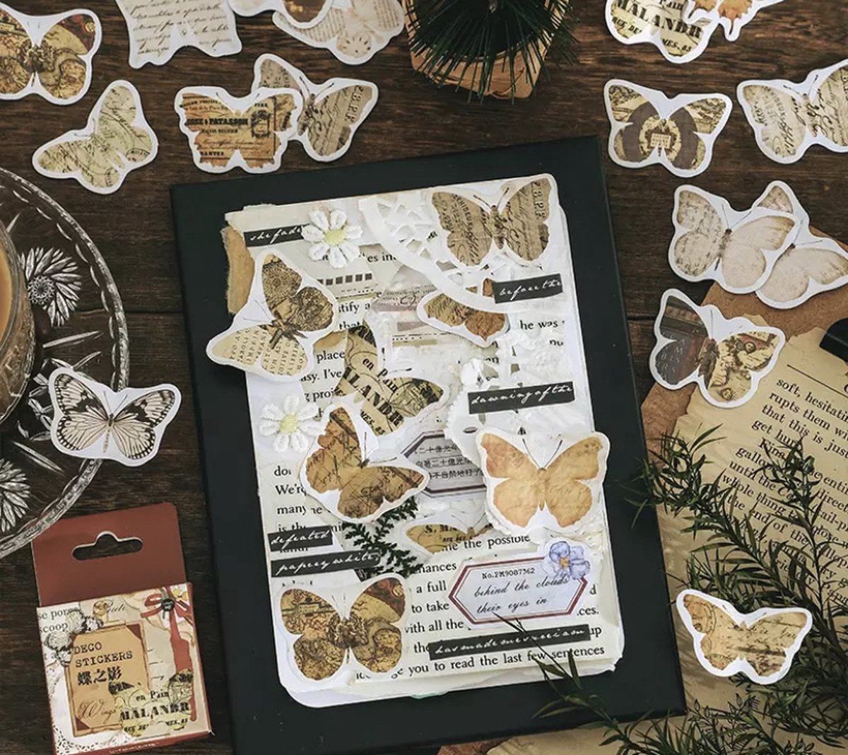 Bulletjournal vlinder stickers | 46 stuks | scrapbooking | deco |
